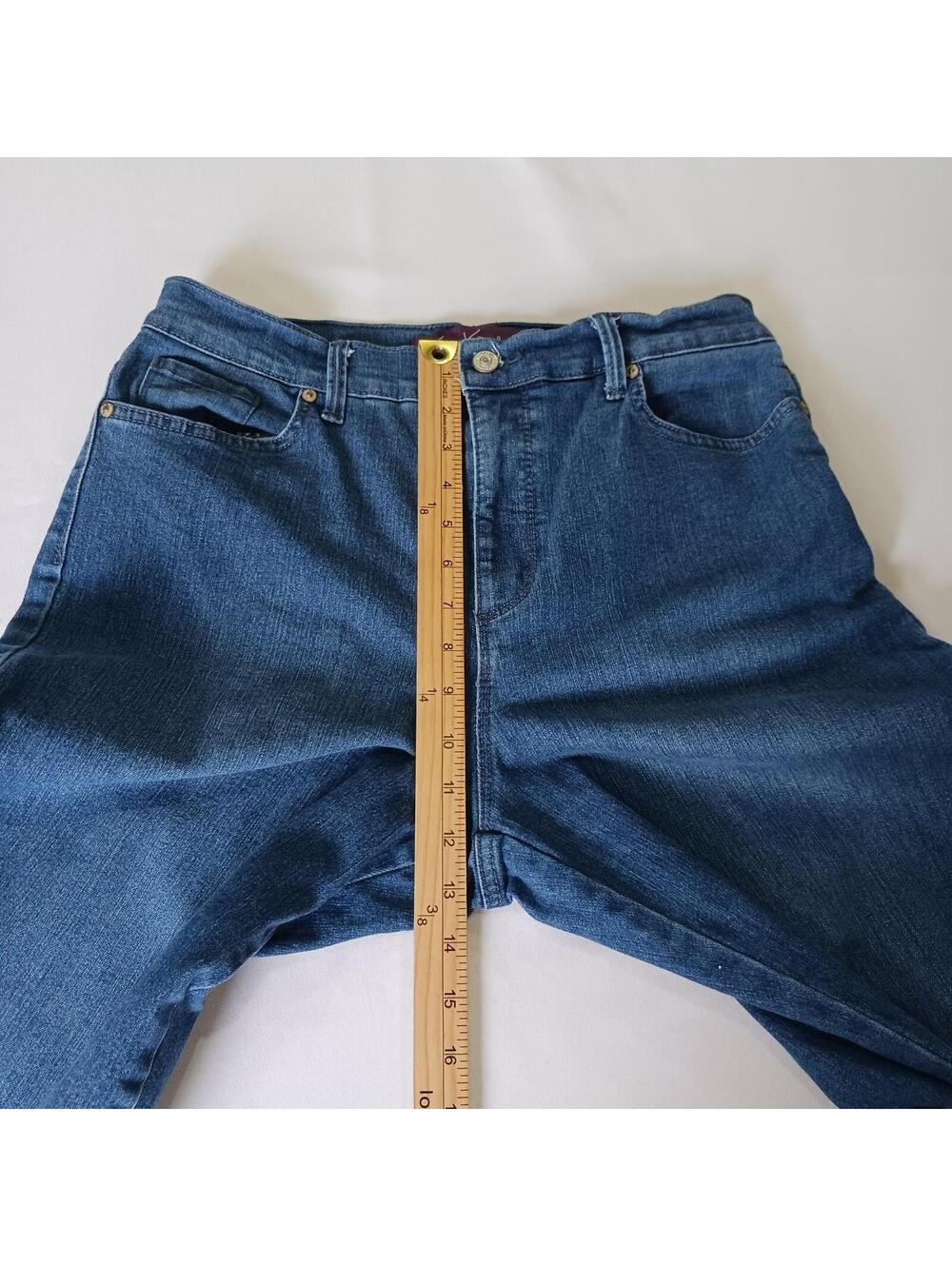 Gloria Vanderbilt Amanda Women's Blue Cotton Blend Denim Jeans Size 12 (30×30.5) - Picture 7 of 16